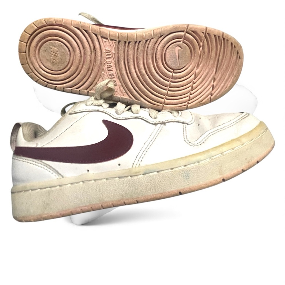 Nike Court Borough 2 Low White Dark Beetroot - Picture 7 of 16